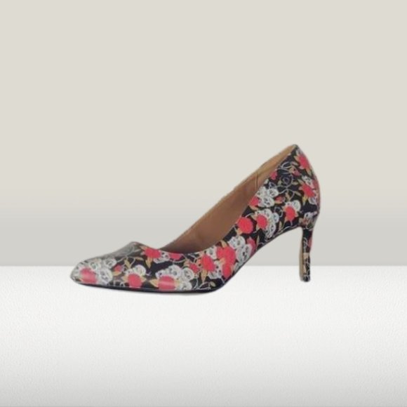 Hey Si Mey Day of the Dead‎ Pumps Red Gold Black and White Euro Size 42 US 11.5 - Picture 3 of 16